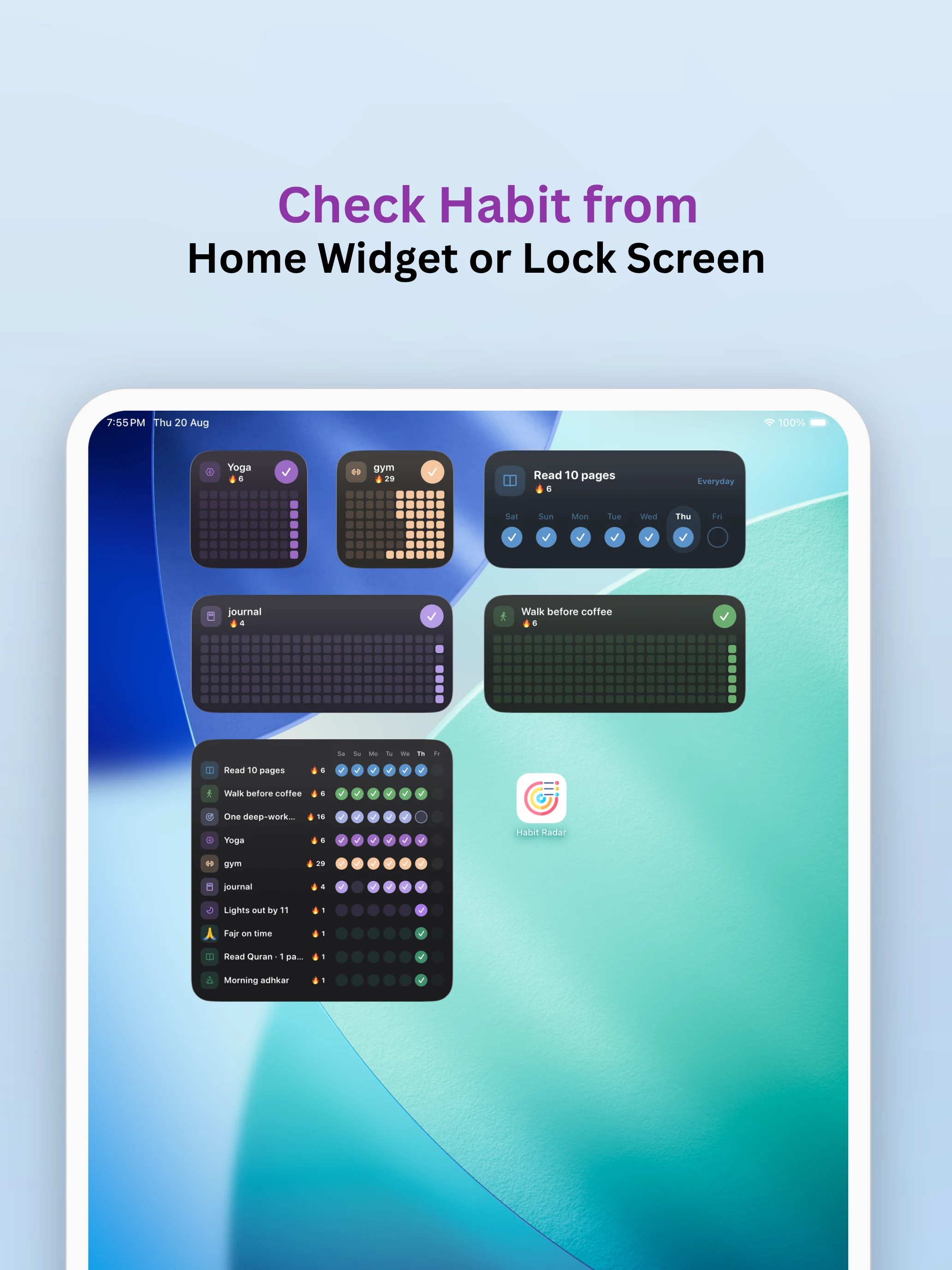 Habit Tracker - Habit Radar screenshot